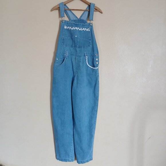 Vintage 90's No Boundaries Denim Overalls Women's Large - Picture 1 of 8